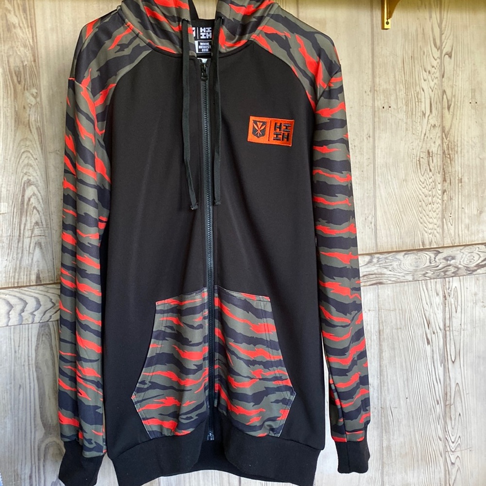 HI Finest Tiger camo zip up jacket with hoodie (unisex)